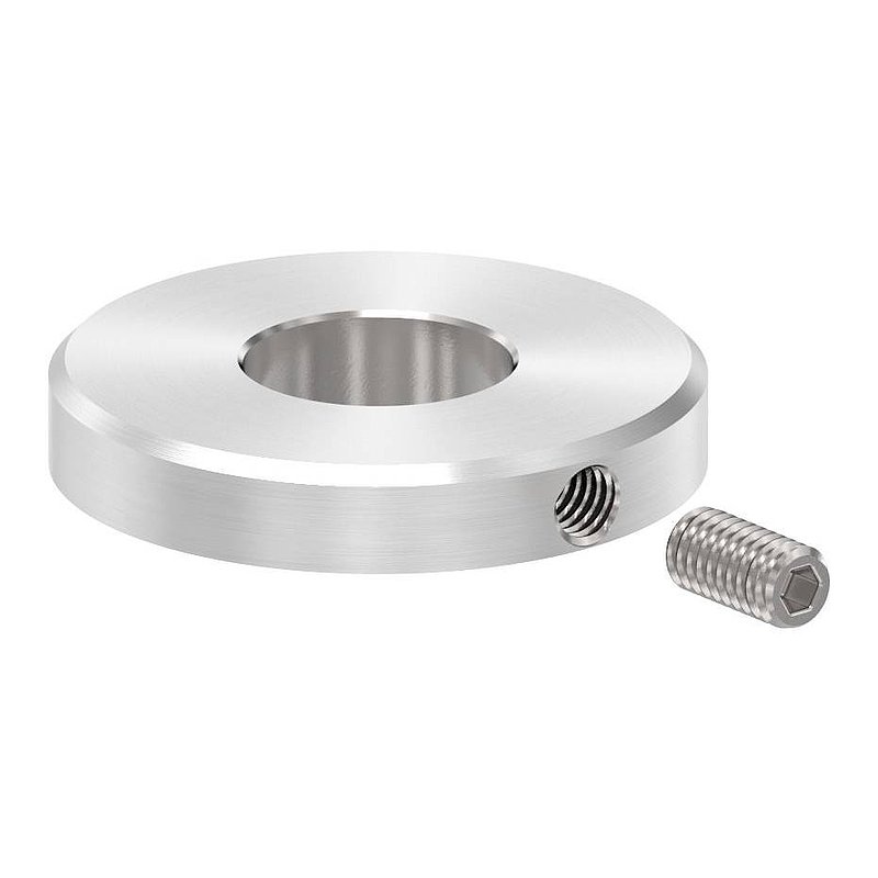 Abdeckscheibe 30x5mm, mit Rundschliff und Fase, Bohrung 12,3mm, V2A
