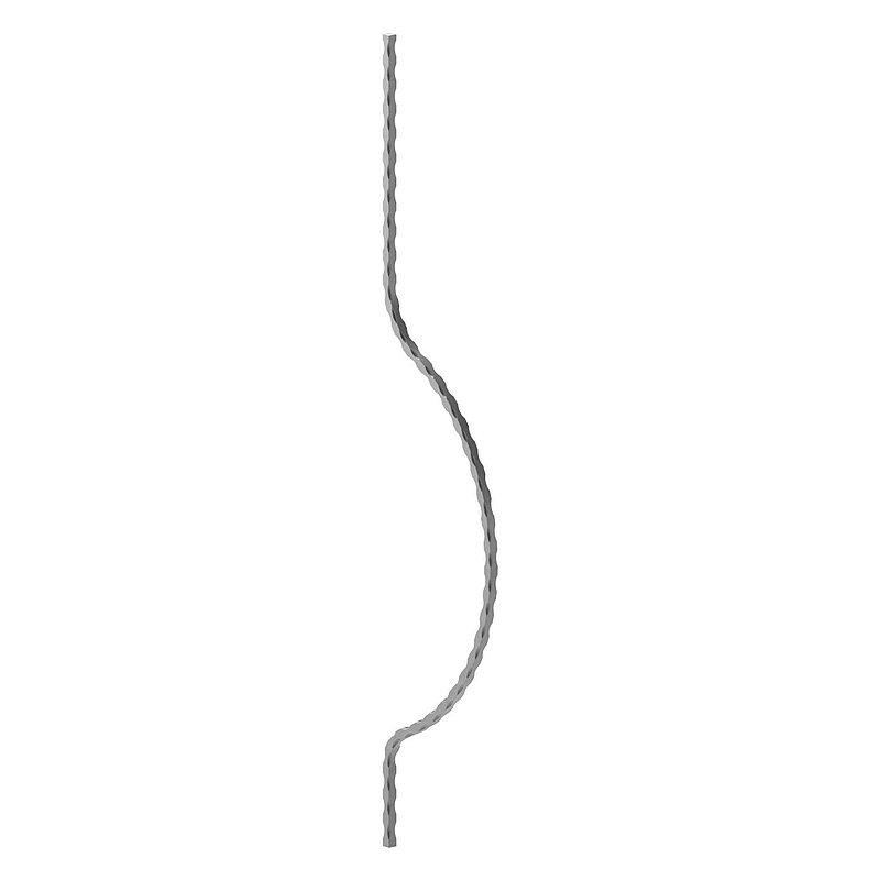 Korbgitterstab 12x12mm, gehämmert, H: 1000mm