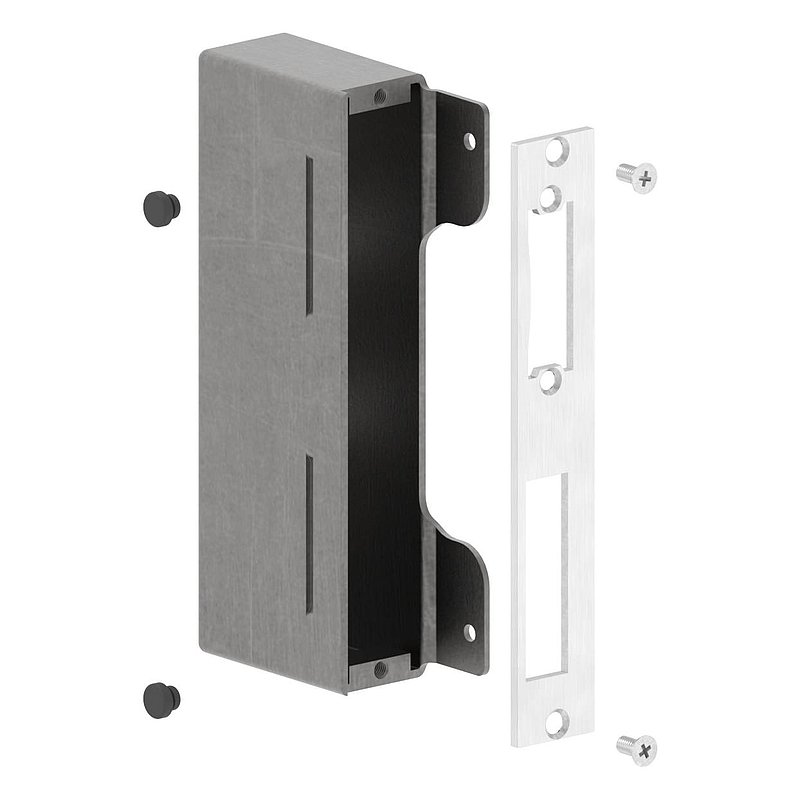 Gâche de serrure rectangulaire, avec entraxe 72mm, à souder, 30mm, acier