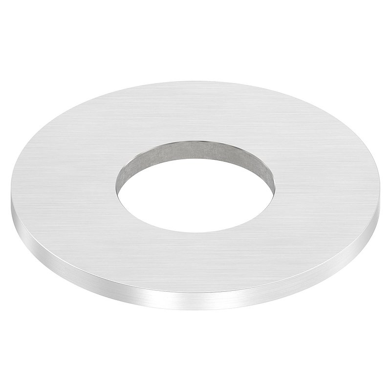 Anchor plate Ø 100x6mm, with longitudinal grinding, AISI304