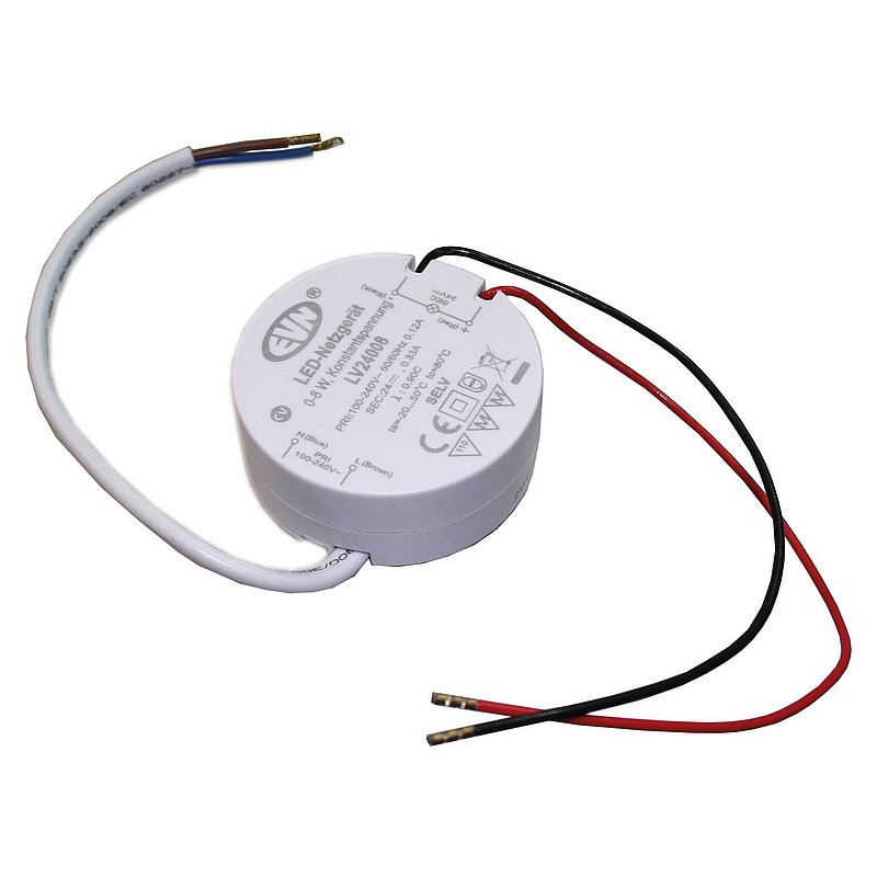 LED power supply unit 24VDC with 8W, IP20