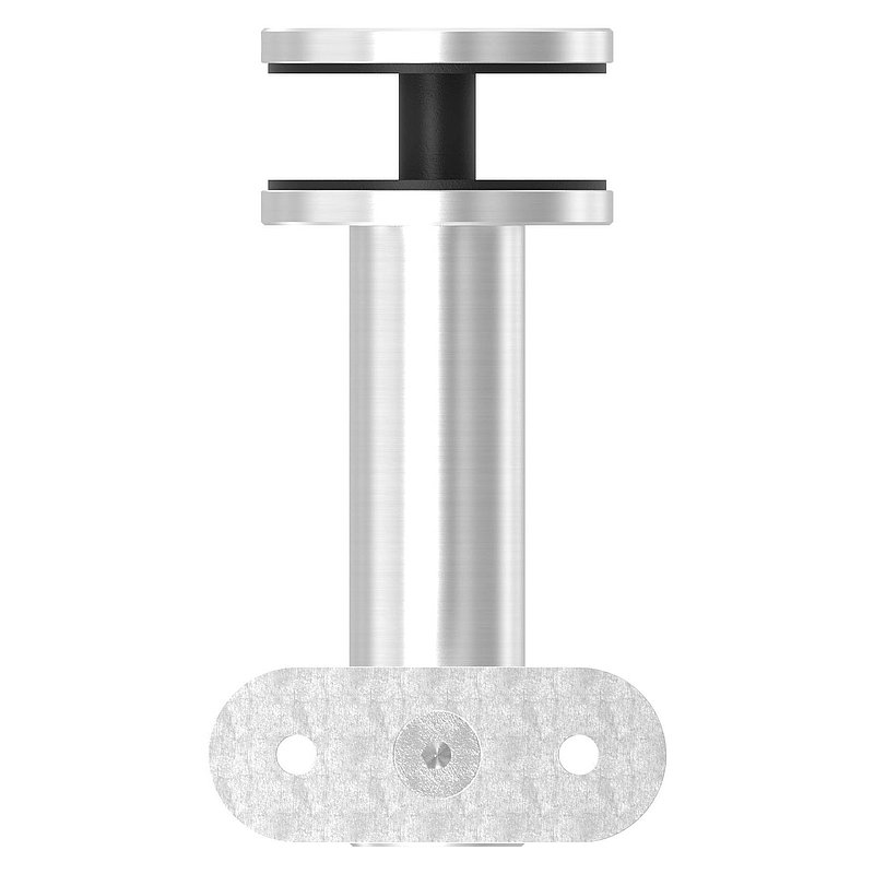 Handlaufhalter für Glas, Handlaufanschlussplatte flach, V2A