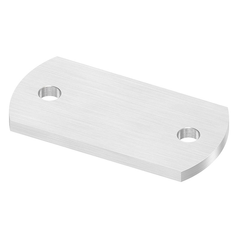 Ankerplatte, 100x50x6mm, mit Längsschliff, V2A