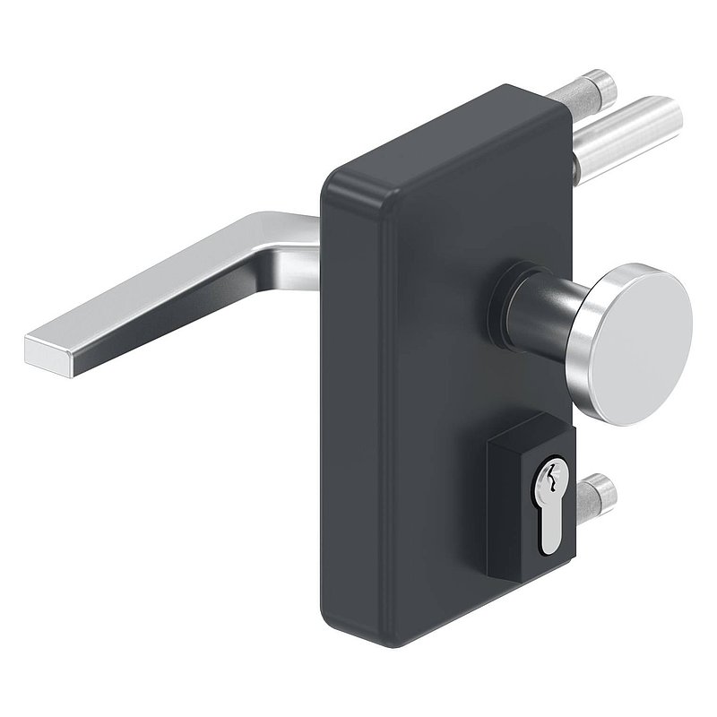 Gittertorschloss GTS 2 mit Anti-Panik-Funktion für Rohrstärke 40-60mm, Gehäuse RAL 7016