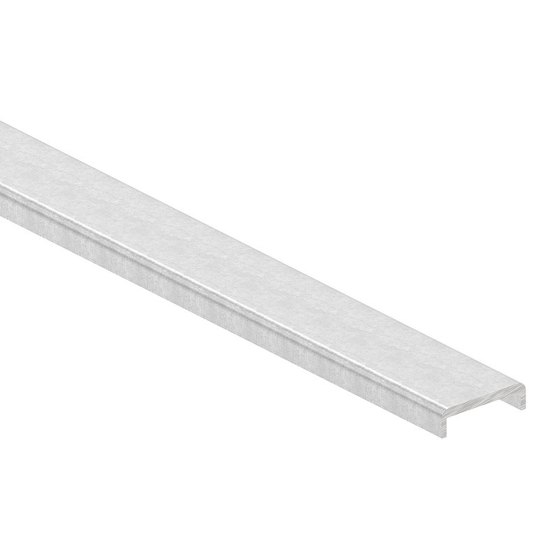 Edge protection EXTRA SLIM, for glass 16.00 - 17.52mm, L: 3000mm, raw aluminium