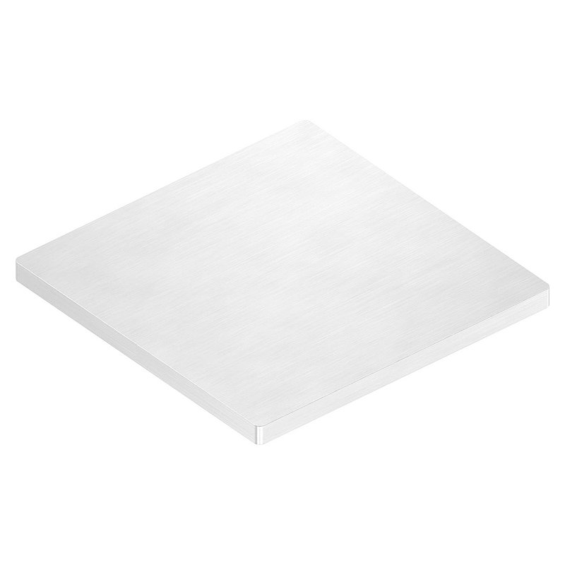 Ankerplatte, 100x100x6mm, mit Längsschliff, V2A