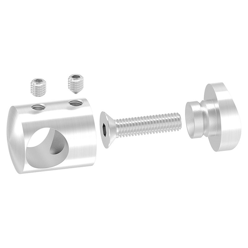 Querstabhalter für 48,3mm Rohr, 14,2mm Bohrung, V2A
