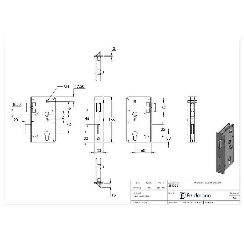 Lock, suitable for 59102-240/ST