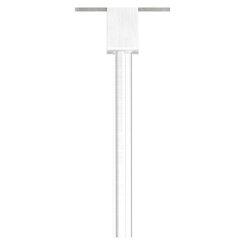 Goupille avec plaque de raccordement pour main courante LED, creuse, V2A