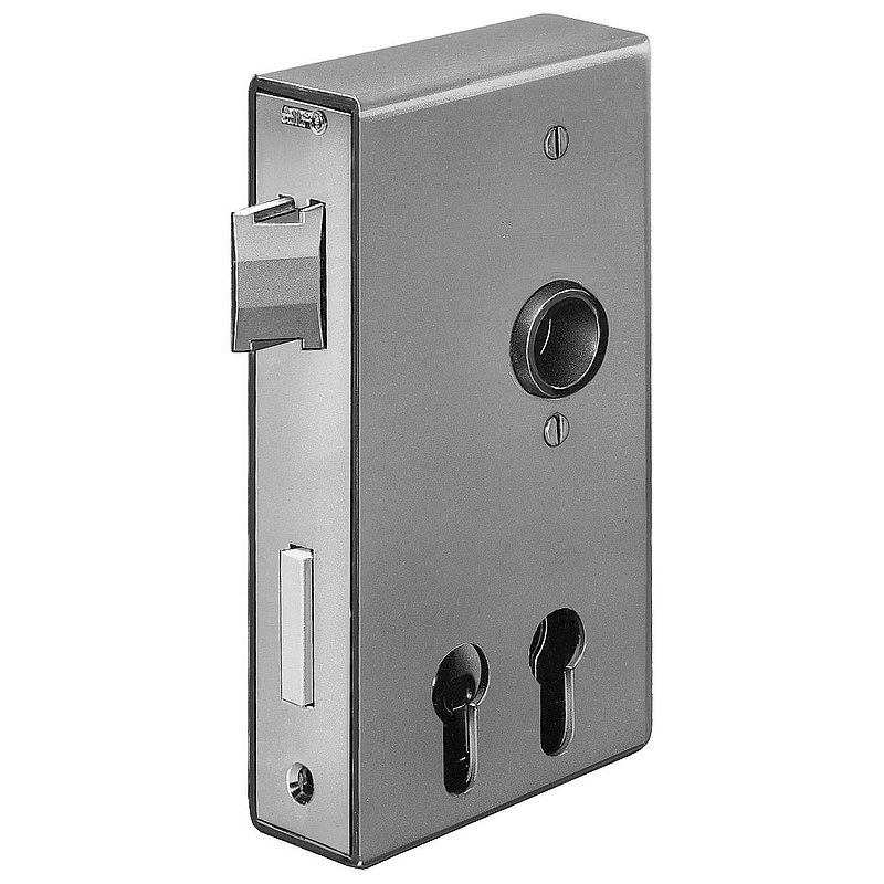Lock case for two profile cylinders