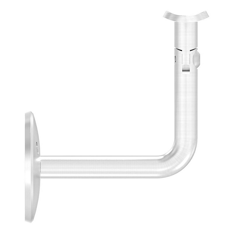 Handrail bracket with joint, handrail connection plate tube 42.4 mm (round plate and bracket screwed
