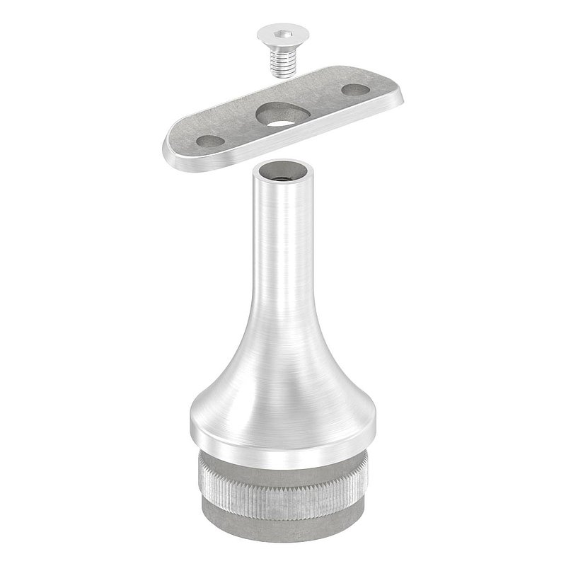 Rohrabschlussstopfen für Rohr 42,4x2,0mm, Handlaufanschlussplatte: 42,4mm, V2A
