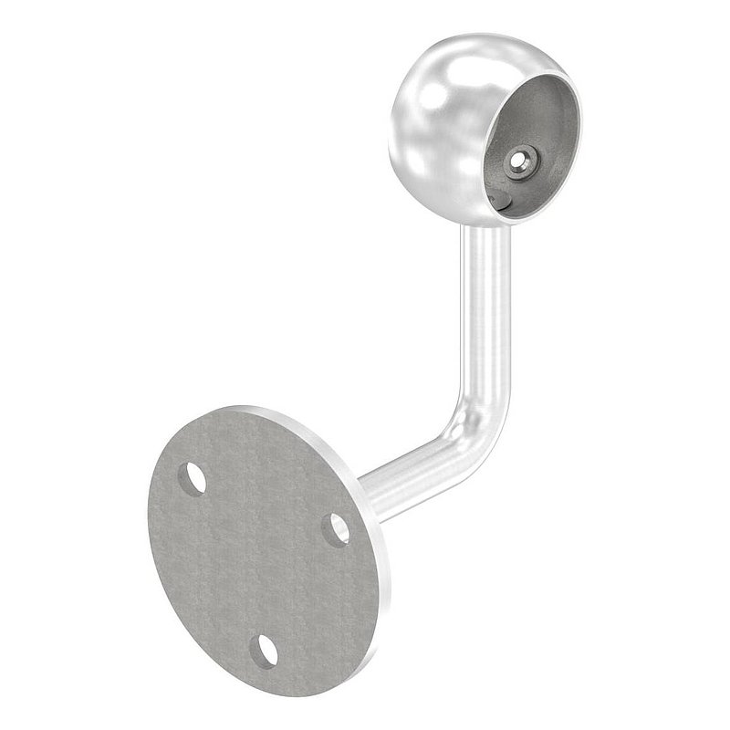 Handlaufhalter mit Kugelring für Rohr 33,7mm (Ronde und Bügel verschweißt), V2A