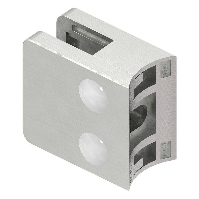 Glasklemme Mod. 31, Anschluss: 42,4mm, VA-Effekt