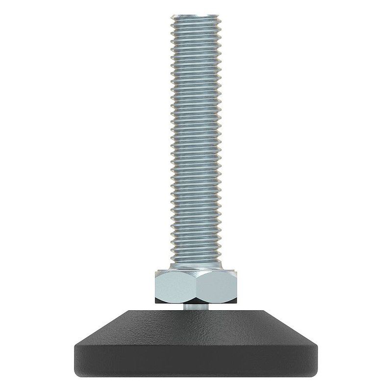 Levelling foot with adjusting screw with hexagon socket