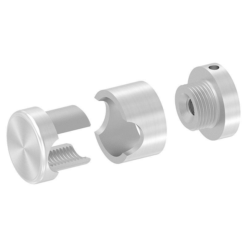 Brenk Grundhalter für Stäbe Ø 14mm, V2A