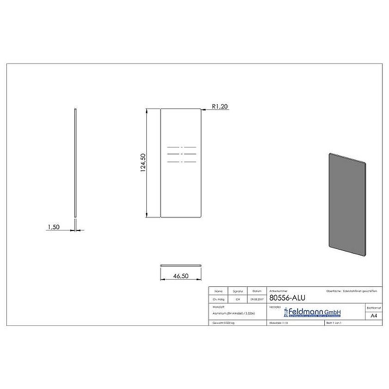 Endkappe für Aluprofil 80200-ALU