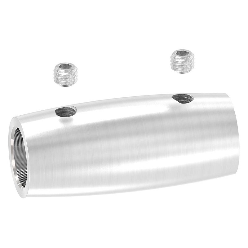 Stabverbinder für 12mm Rund, L: 45mm, Ø 20mm, V2A