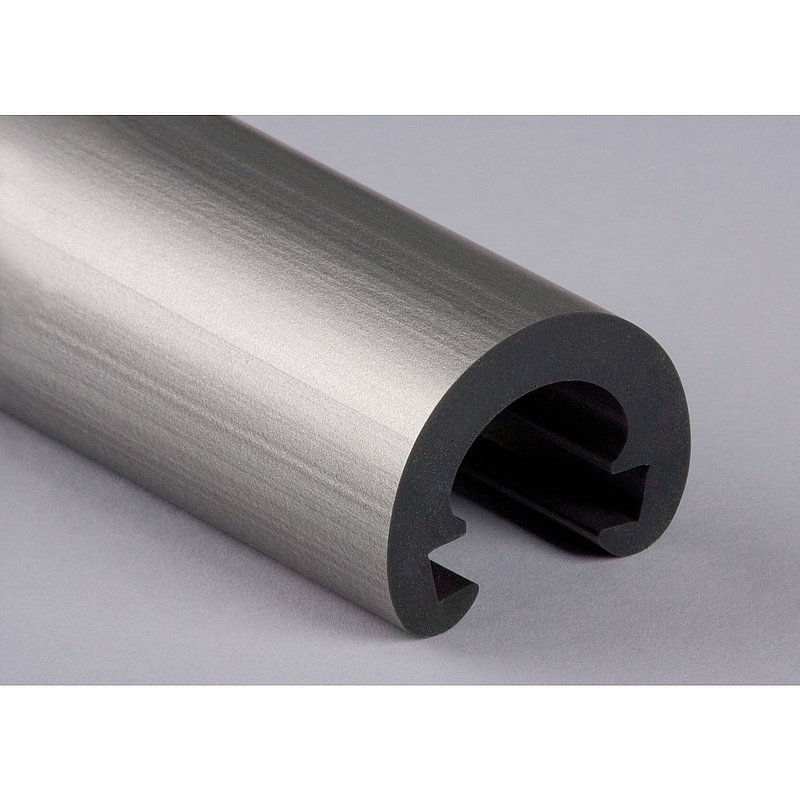 Kunststoffhandlauf Ø 55mm für 40x8mm, graualuminium