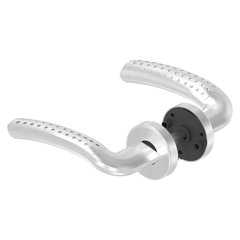 Pair of lever handles, rotatable, AISI304