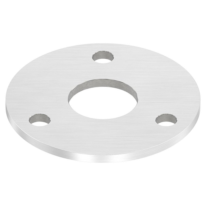 Ankerplatte Ø 120x6mm, mit Längsschliff, V4A