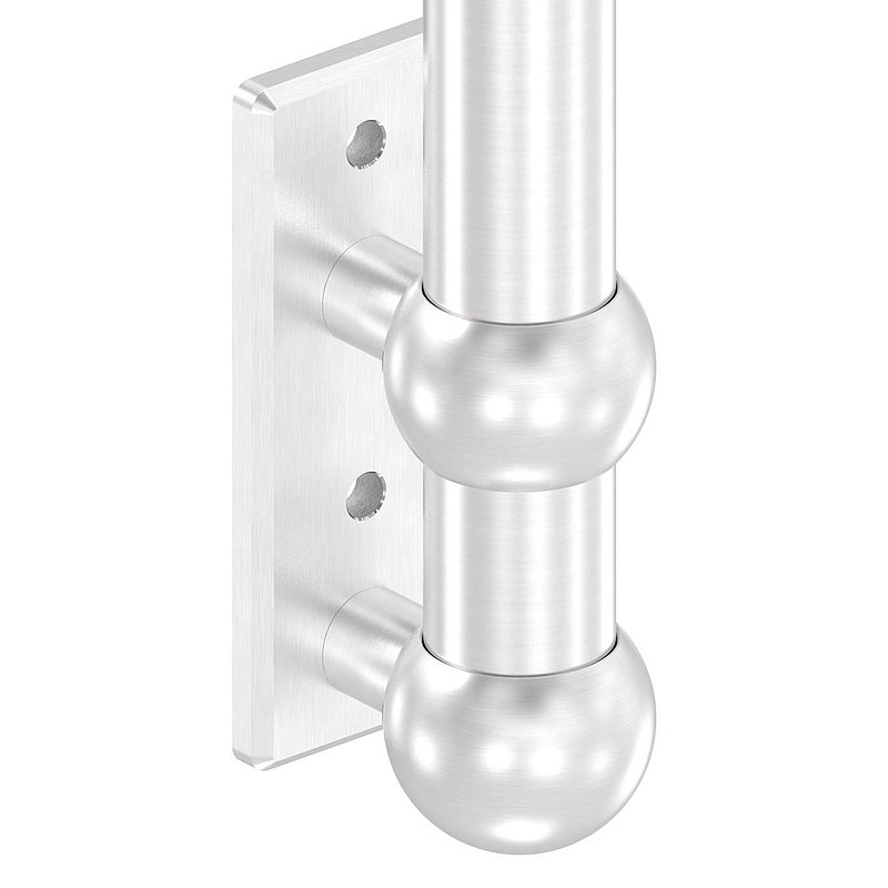 Wandbefestigung für Geländerpfosten 42,4mm, V2A