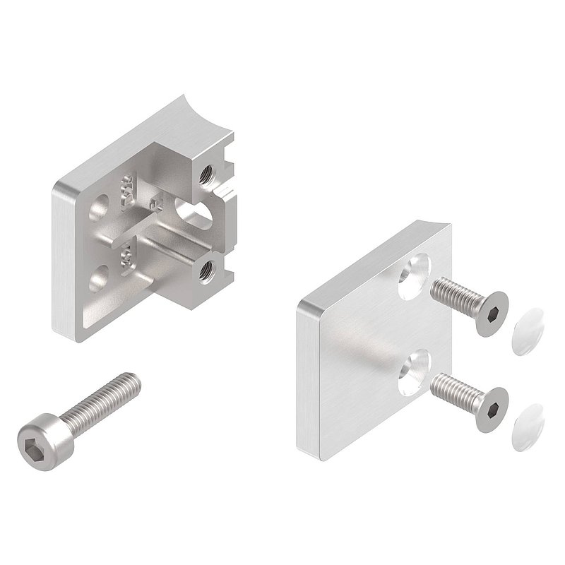 Glass clamp mod. 22, connection: 26.9mm, AISI304