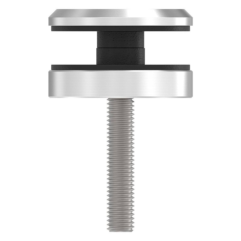 Point de fixation 52mm, plat, avec vis, V4A