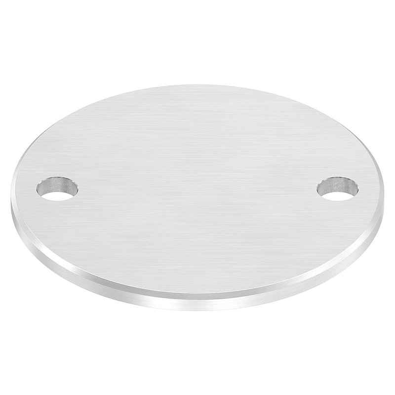 Ankerplatte Ø 120x6mm, mit Längsschliff und Fase, V2A