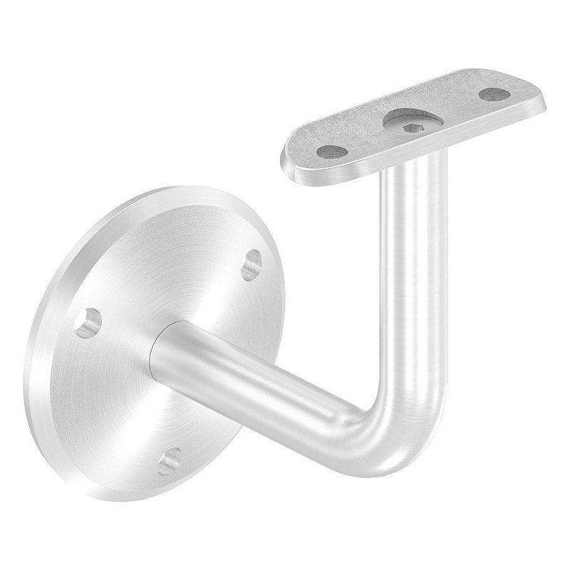 Handrail bracket with handrail connection plate 42.4 mm (round plate and bracket screwed together),