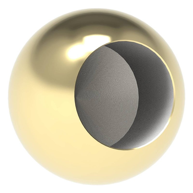 Brass ball Ø 20mm with blind hole 12.2mm