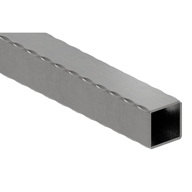 Quadratrohr 40x40x2,5mm, L: 6000mm, gehämmert