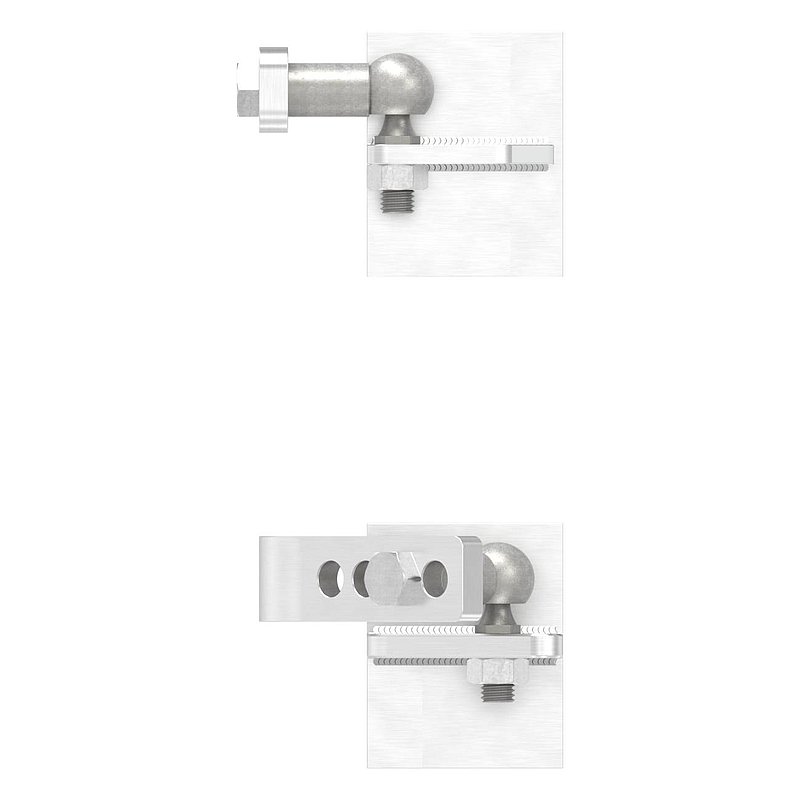 Hebetorbeschlag für Metallpfosten, Edelstahl V2A