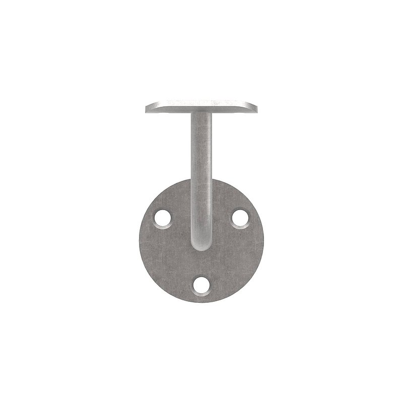 Handlaufträger mit Halteplatte für Rohr 42,4mm, Bohrungen gesenkt