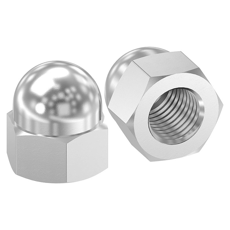 Hexagon cap nut M16, DIN 1587, AISI304