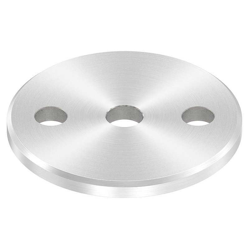 Anchor plate Ø 80x6mm, with bevelled edge and chamfer, AISI304