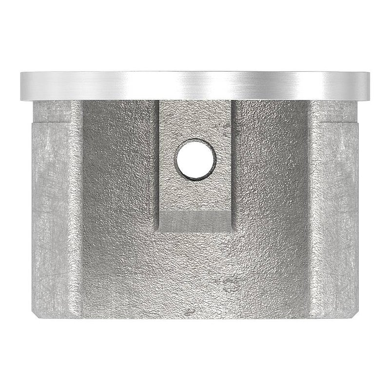 Endkappe, flach, für Nutrohr 48,3mm, V4A