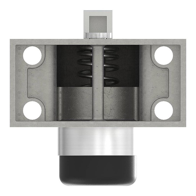 Door retainer and closer, aluminium