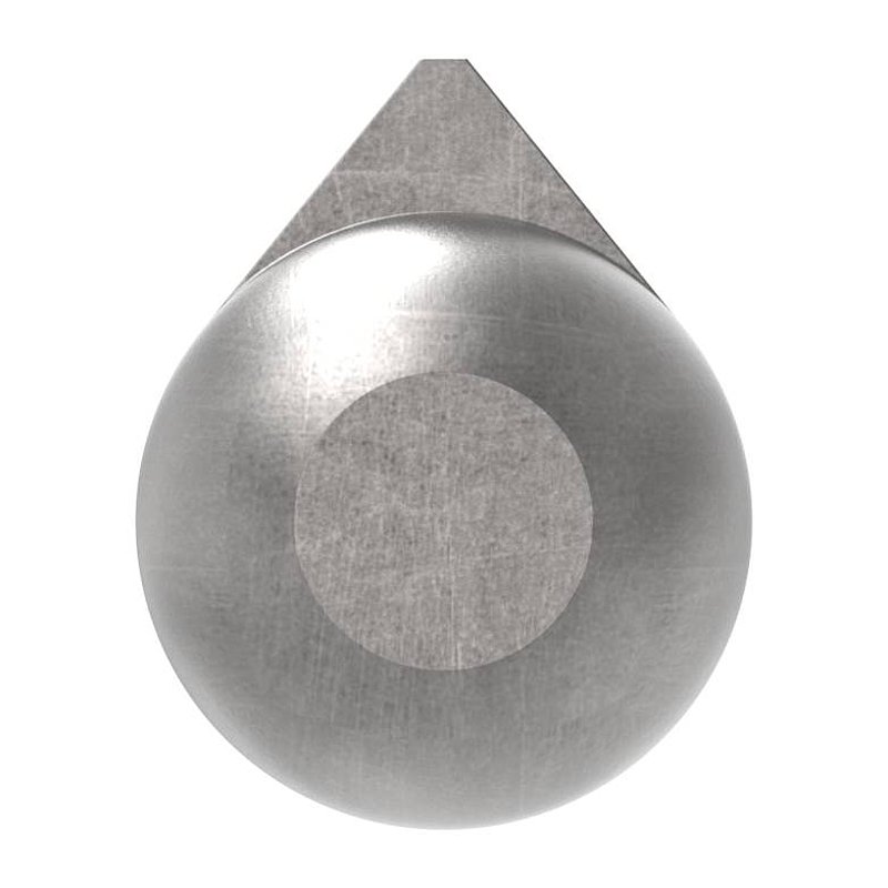 Anschweißband mit Messingring und -stift, Länge: 140mm