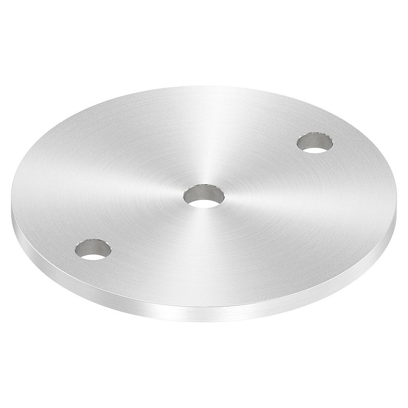 Anchor plate Ø 120x6mm, with round grinding, AISI304
