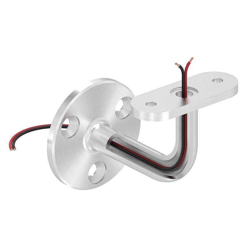 Handlaufhalter mit Kabeldurchführung für LED Handläufe, V2A