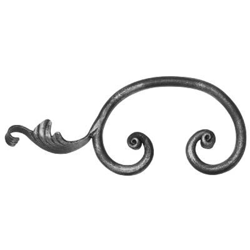 C-Schnecke 12mm, 110x270mm, mit Blatt links