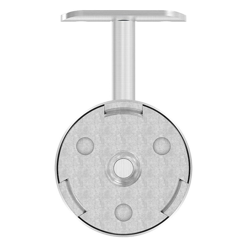 Handlaufhalter mit Handlaufanschlussplatte und Abdeckrosette (Ronde und Bügel verschweißt), V2A