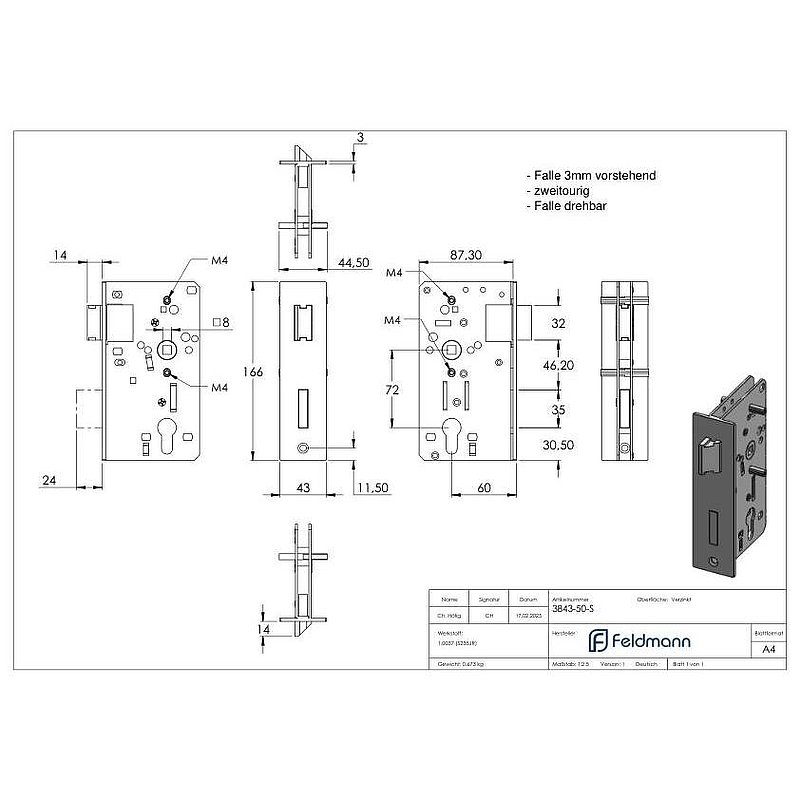 AMF lock galvanised