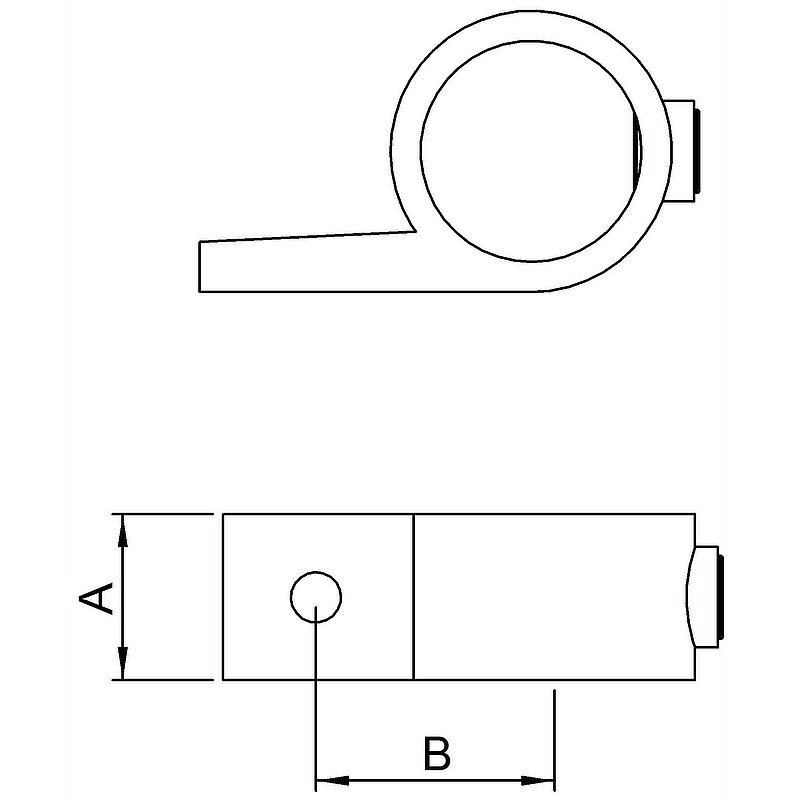 Bracket, for pipe Ø 48.3mm