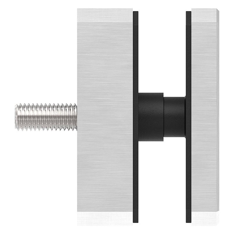 Glass point holder 63x78mm, flat, AISI304