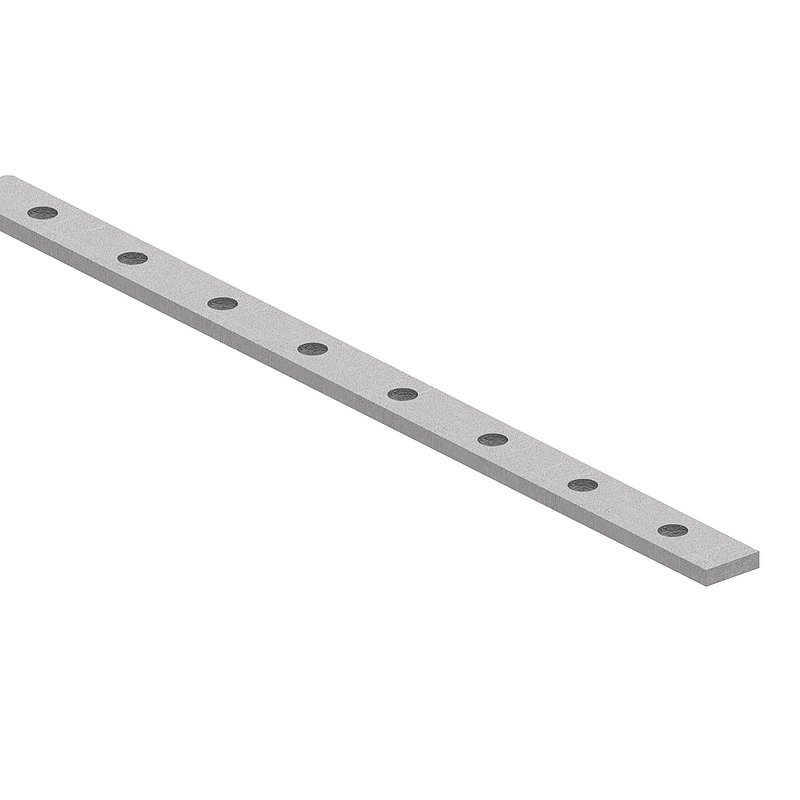 Lochleiste 30x8mm für Ø 13mm, Lochabstand 60mm, 3m