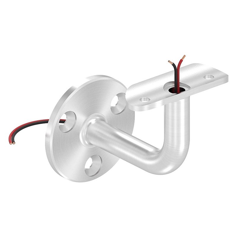 Support de mains courantes avec passage de câbles pour balustrades LED, V4A
