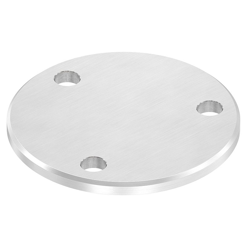 Ankerplatte Ø 100x6mm, mit Längsschliff und Fase, V2A