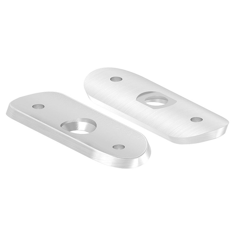Handlaufanschlussplatte, 48,3mm, zum Vernieten, V2A